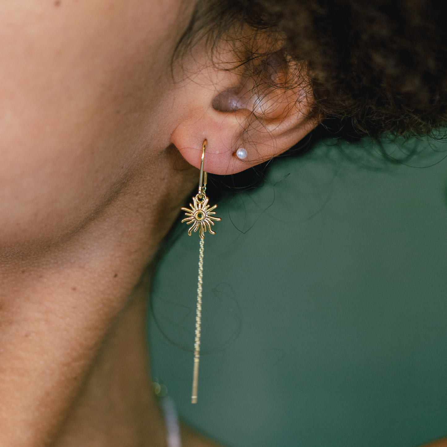 Sun threader - earring - single